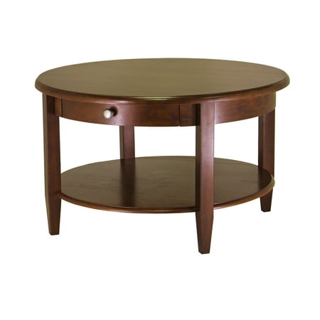 Winsome Wood Concord Round Coffee Table, Walnut