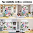 thumbnail image 6 of Summer Pink Flamingo Kitchen Curtains 84 Inch Length, Beach Tropical Palm Leaves Grommet Top Bedroom Living Room Curtains, Light Filtering Cafe Curtain Drapes 2 Panels Set 84''x84'', 6 of 9