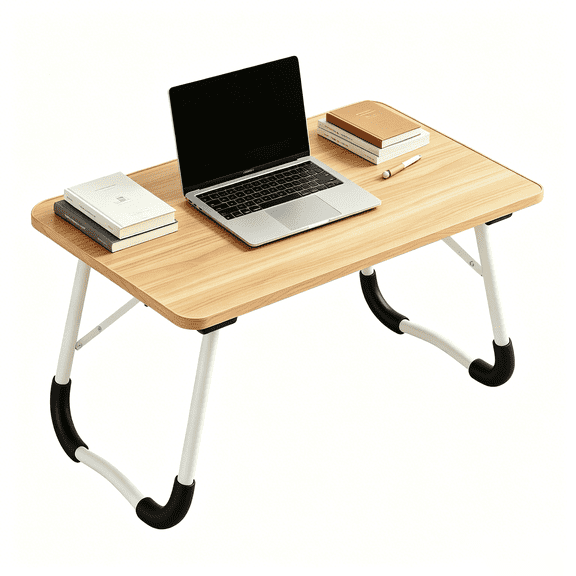 Cisilov Foldable Lap Desk, 23.6 Inch Portable Bed Desk, Laptop Table Portable Desk for Working Reading Writing, Eating