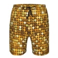 thumbnail image 3 of Logiee Bright Shiny Golden Print Mens Swim Trunks Quick Dry Board Shorts,Breathable Hawaii Beach Shorts Swimwear Bathing Suits-Small, 3 of 6