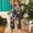 Dark Blue, variant on Women's Patchwork Dual Pocket Jumpsuit Loose Floral Print Bohemian Wide Leg Bib Overall Featuring Loose Fit Wide Leg Jumpsuit Red XL