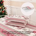 thumbnail image 4 of Smuge 3 Piece Christmas Daybed Cover Set, 39"x75" Lantern Elk Double Sided Quilting Classic Design, Matching 2 Shams, 4 of 7