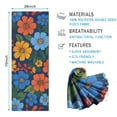 thumbnail image 2 of Pioneer Flower Floral Print Pattern Hot Yoga Mat Towel Non Slip for Hot Yoga - Quick-Drying Yoga Mat Cover with 4 Corner Pockets with Travel Bag - Hot Yoga Towel Non Slip 70"x26", 2 of 6