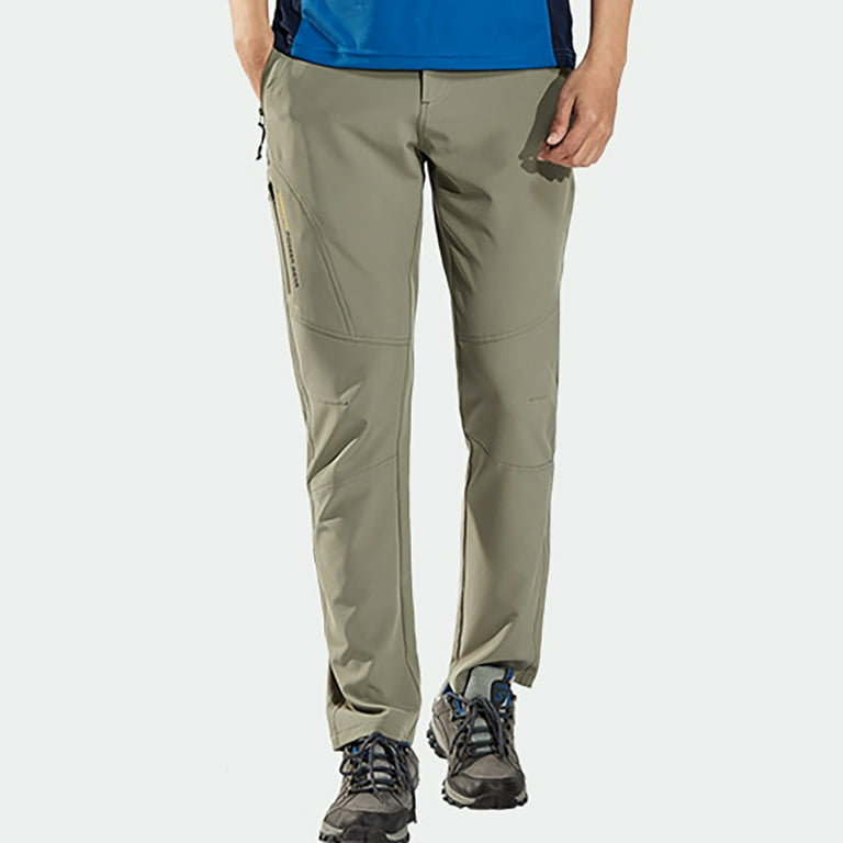 Wefuesd Sweatpants For Men Men s Rain Pants Water Proof Rain Over Pants Warm Windproof Outdoor Pants For Hiking Fishing Sweatpants Khaki L