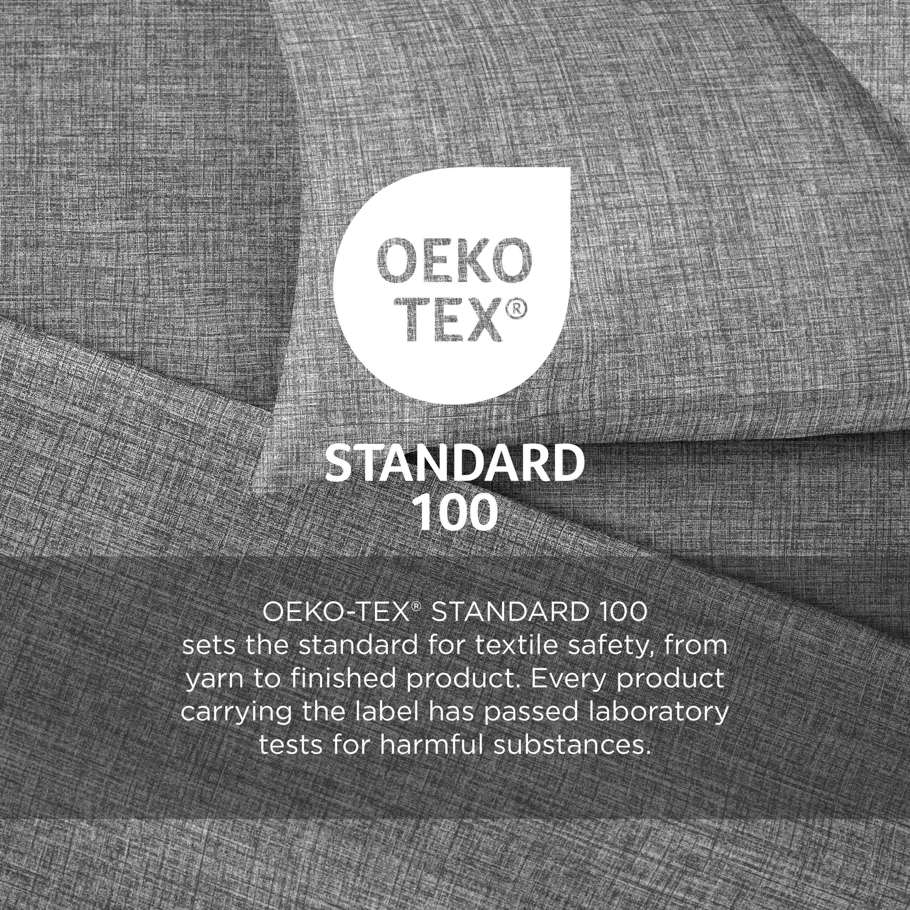 Martex Easy Living 3-Piece Twin Microfiber Sheet Set | Brushed Soft Easy Care | Gray Crosshatch
