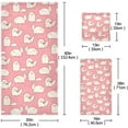 thumbnail image 3 of SKYSONIC 3 Pack Towel Pink Flower Cats Cotton Bath Towel Set (1 Bath Towel, 1 Hand Towel, 1 Washcloth) for Bathroom, Super Soft and Quick Dry Towels, 3 of 7