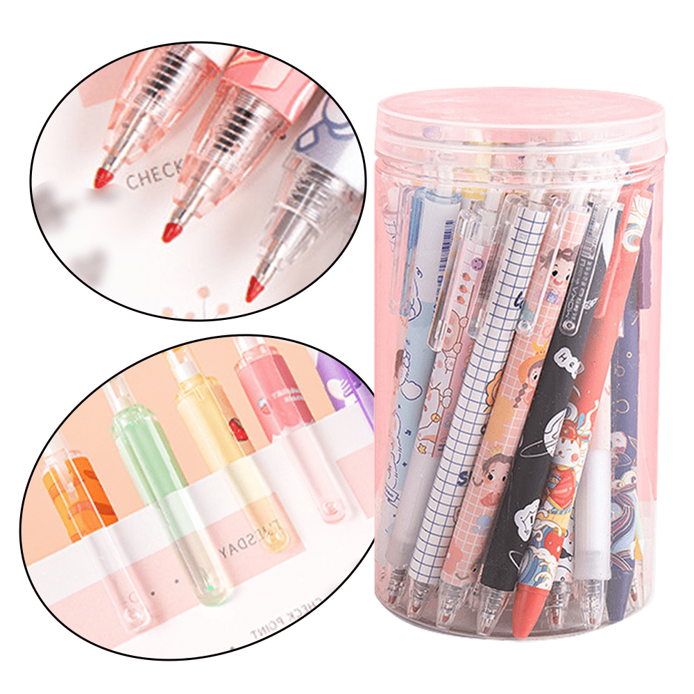Ergonomic Design Gel Ink Rollerball Pens, Black Ink,  0.5mm, Writing Smooth Duulaya