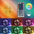 thumbnail image 3 of Fifet 16.4ft Led Strip Lights, RGB 5050 Flexible Strip Lights, Waterproof Color Changing Kit with 44 Keys IR Remote, 12V Power Supply for Living Room, 3 of 6