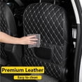 thumbnail image 3 of 2 Pcs Car Seat Back Anti Kick Pad, Leather Car Seat Back Cover Protector Waterproof Anti-Scratch Seat Protective Cushion Accessories (Beige), 3 of 7