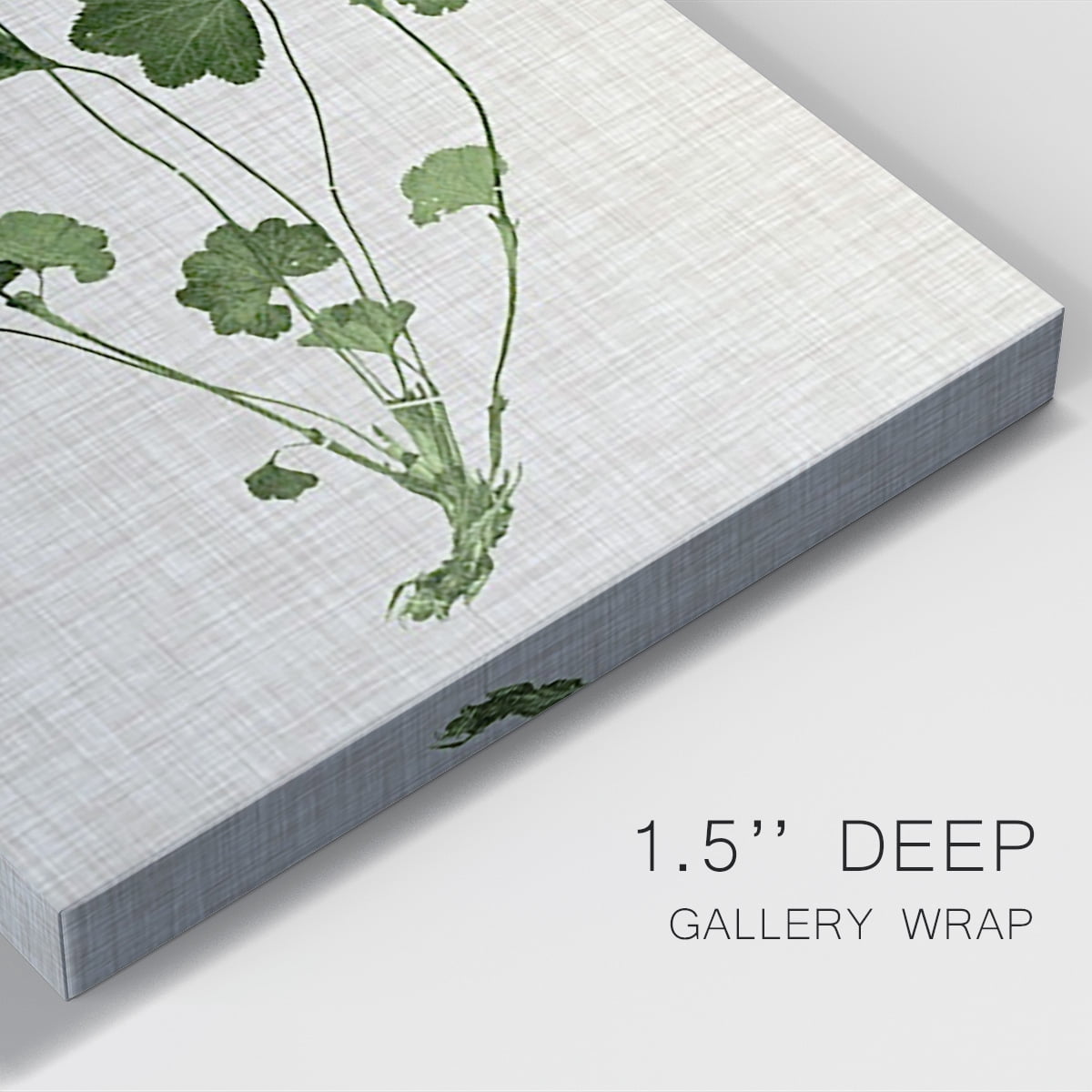 Forest Foliage on Linen IV Premium Gallery Wrapped Canvas - Ready to Hang