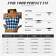 thumbnail image 5 of Fotbe Blue Squares Sujetador Deportivo Largo sin Aros para Mujer con Almohadillas y Soporte Medio, Transpirable y Absorbente, Camiseta Tipo Chaleco o Tank Top-Small, 5 of 8