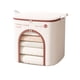 thumbnail image 3 of Bolsa de almacenamiento de gran capacidad con cierre de cremallera, asas de lino de algodón, organizador plegable para edredones, ropa, ropa de cama, mudanza, dormitorio - tela no tejida, doble, 3 of 3