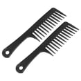 thumbnail image 1 of 2pcs Wide Tooth Comb for Curly Hair Wet Hair Long Thick Wavy Hair Detangling Comb Hair Combs for Women, 1 of 7