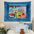 thumbnail image 1 of Cute Dormitory Room Decoration Tapestry SpongeBob SquarePants Octopus Brother Hanging Paintings  Dormitory Wall Covering Cloth, 1 of 5