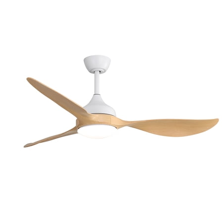 Sofucor 52 inch 3-Blade White Modern LED Ceiling Fan Light With Remote Control