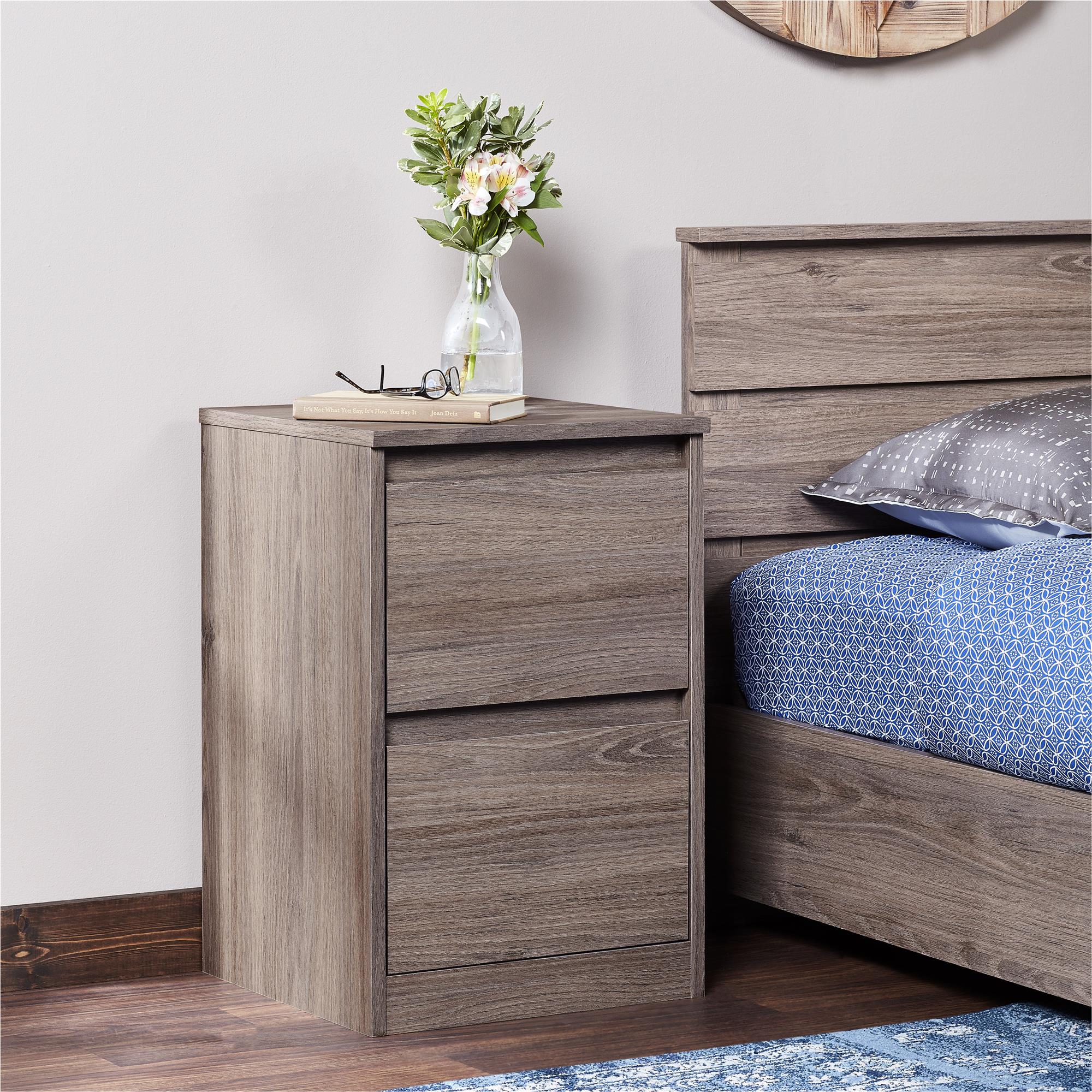 Mainstays Westlake Nightstand Rustic Oak Walmart Com Walmart Com