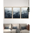 thumbnail image 4 of SHENIFY Blue Fog Pine Tree Forest Canvas Wall Art Large Artwork Prints Decor - 24x36in Natural Framed, 4 of 5
