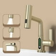 thumbnail image 3 of kurtrusly LED Temperature Display Sink Faucet Liftable And Easy Installation Liftable And 360° Rotation Black, 3 of 6