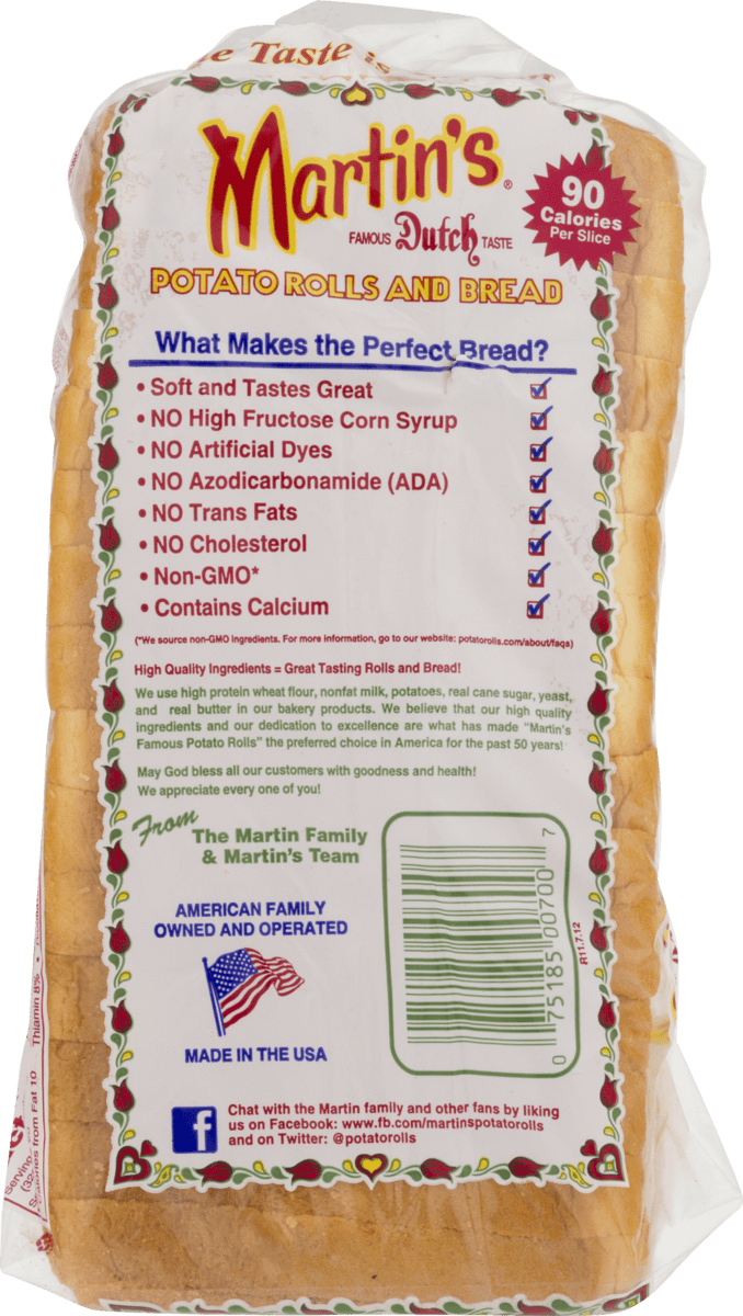 Martin's Famous Pastry Potato Bread, 3 Loaves