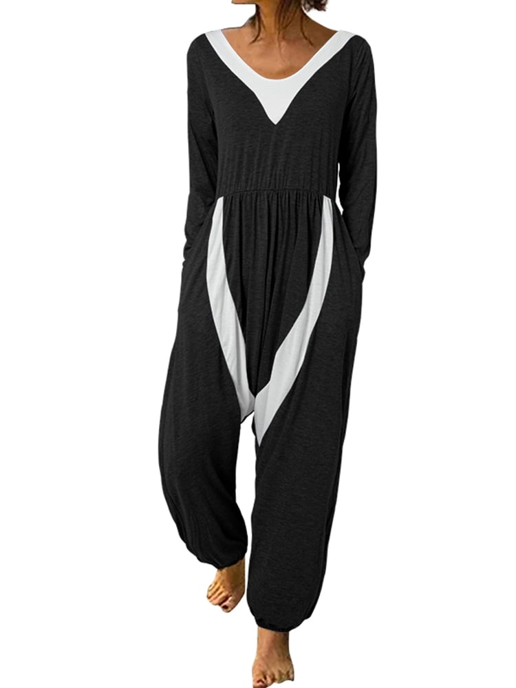 Womens Long Sleeve Knitted Jumpsuit 