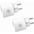 thumbnail image 1 of Wifi Smart Plug, 16a Smart Socket Compatible With Alexa, Google Home, Remote Control, Power Consumption Measurement, Voice Control, Time Function, 2pc, 1 of 5