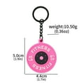 thumbnail image 2 of YANONELRY PVC Mini Barbell Plates Keychain -Kettlebells DlY Silicone Dumbbell Keyring -Gym Gifts for Gym Lovers Fitness Trainer Gift Backpack Jewelry, 2 of 9