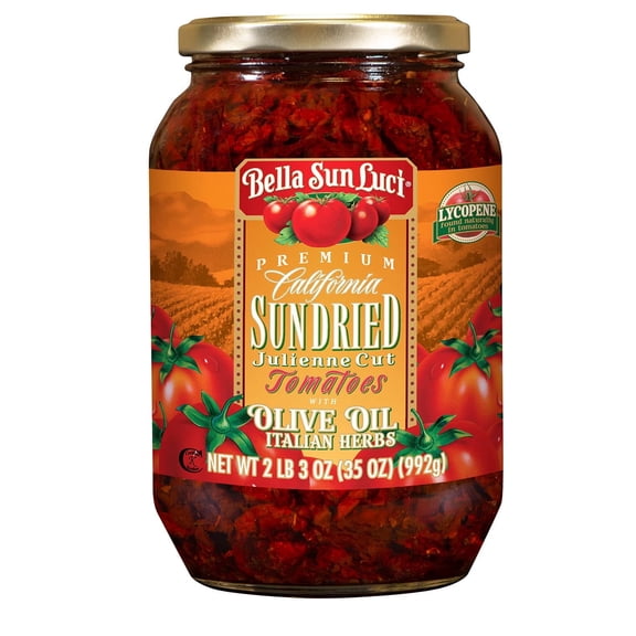 35 oz Bella Sun Luci Sun Dried Tomatoes Julienne Cut in Olive Oil