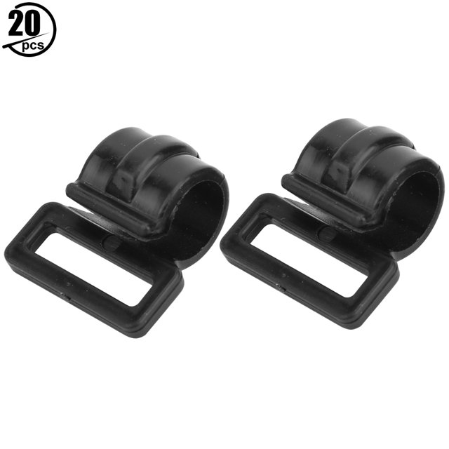 Accesorios duraderos para carpas para colgar de forma segura Ganchos en forma de S de PVC resistentes a altas temperaturas, paquete de 20