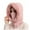 Pink, variant on Babysbule Hats for Women Winter Fashion Women Casual Scarf Plush Pullover Cap Windproof Warm Face Mask Weave Hat