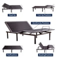 thumbnail image 3 of Milemont Adjustable Bed Frame, Head & Foot Incline, Wireless Remote Control, Zero Gravity Adjustable Bed Base Platform Bed Metal Includes Hardware, 3 of 5