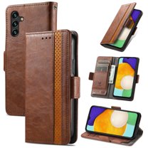 Dteck Galaxy A13 5G Case, Samsung Galaxy A13 5G Case with Card Slots, Soft PU Leather Wallet Shockproof Phone Cover Kickstand with Pocket Magnet Closure, Coffee
