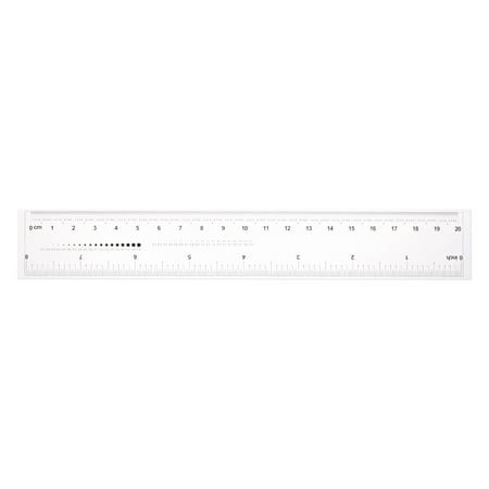 Flexible Ruler 8 Inch 0.1mm Scale PET Plastic Covered Film Straight ...