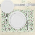 thumbnail image 3 of Ambesonne Garden Place Mats Set of 4, Raspberry Leaves Petals, Standard Size, Pink Fern Green Violet, 3 of 6