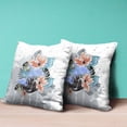 thumbnail image 4 of 26x26 Gray Blue Orange Bird Blown Seam Broadcloth Animal Print Throw Pillow, 4 of 5