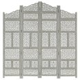 thumbnail image 1 of vidaXL Room Divider 4 Panel Folding Privacy Screen for Office Solid Wood Mango, 1 of 6