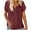 Red, variant on 2026 ! under $5 asdoklhq Womens Plus Size Tops,Women Solid V-Neck Lace Crochet Eyelet Short Sleeve Casual Shirts Blouses Tops