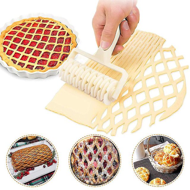 Rodillo para pizza, cuchillo de malla, cortador de rodillo para galletas de plástico, cortador de rodillo para repujado de masa