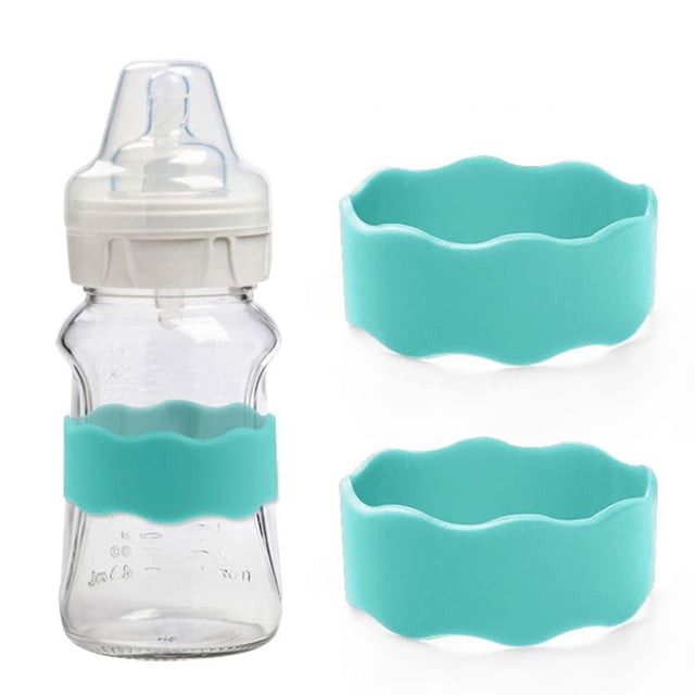 1PC Kids Snack Boxes For School Personalized Baby Bottle Labels For Daycare Water Bottle Name Bands Customized Engraved Silicone Baby Reusable Bottle Straps Labels For Cups School 2PCS Blue