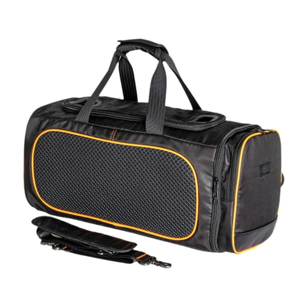 Altavoz que transporta mochila para bolsillos de almacenamiento adicionales al aire libre.