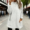thumbnail image 6 of 3. Super Soft Fleece Tunics Top for Women Winter Cozy Pullover Long Sleeve Thermal Daily Wear, 6 of 8