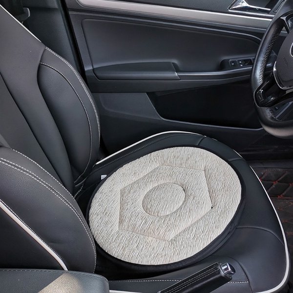 Cojín giratorio para asiento de coche y silla, ayuda para la movilidad, parte móvil, rotación de 360°, negro