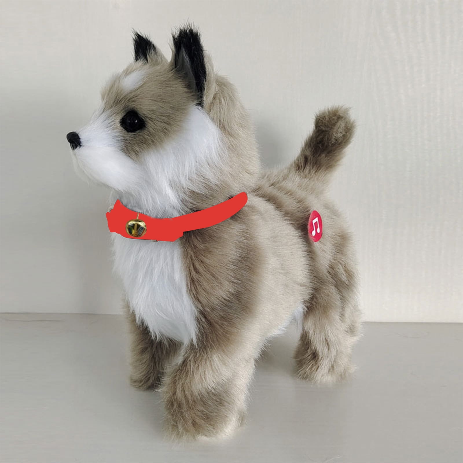 Twfbrm Touching Control Electronic Plush Puppy Dog Toy, Fun Interactive Toddler Toys,Walks,Barks,Lie,Dress Up Realistic Stuffed Animal Dog, Christmas Gift for Girl Boy Age 3-6 Yrs on Clearance-Gray
