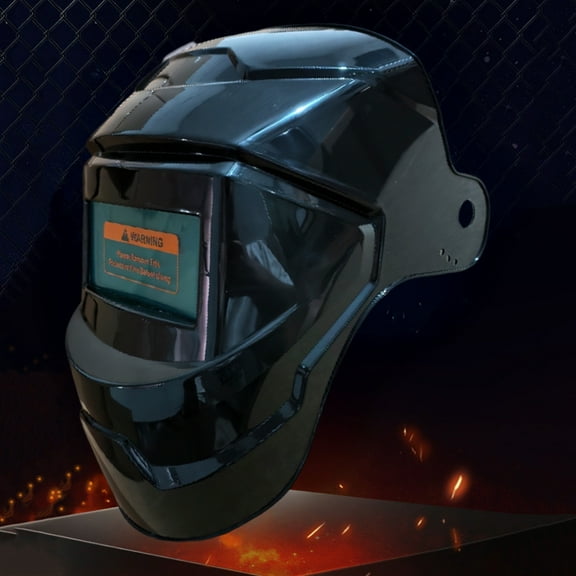 Huepoe Auto-Dimming Welding Helmet with Grinding Hood, LCD Auto Darkening Face Guard, Integrated Headlight, Heat-Resistant Protection for Arc Welding