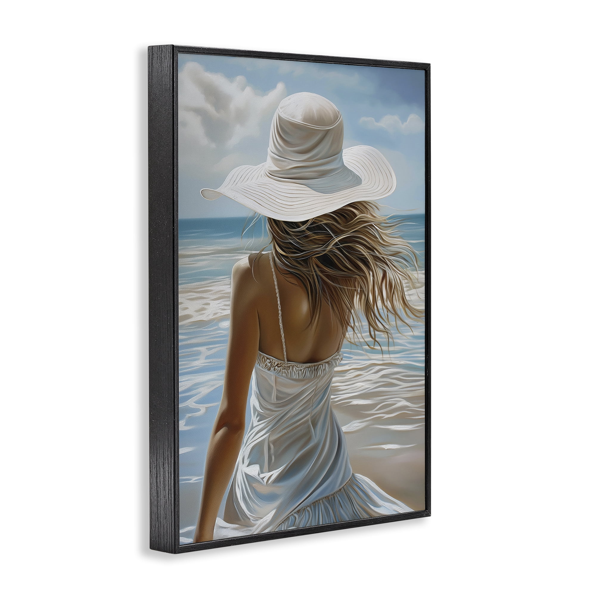 Stupell Industries Day Dreaming Summer Beach Black Framed Giclee Art, design by Imagine It Images