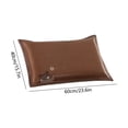 thumbnail image 3 of Linnome Summer Ice Rattan Pillowcase Double Sided Cool Breathable Ice Silk Pillow Cover Machine Washable 23x15.7in Brown, 3 of 6