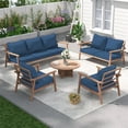 thumbnail image 6 of Outdoor Deep Seat Patio Cushion Set, 24x24x4.3 in, Waterproof Fade-Resistant Patio Furniture Cushions with Backrest, Removable Covers（Navy blue）, 6 of 6
