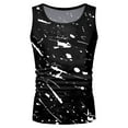thumbnail image 4 of kpoplk Men's Tank Top Shirt Sleeveless Shirts Fitted Muscle Tank Tops Sport Round Neck T-Shirt,L Black, 4 of 5