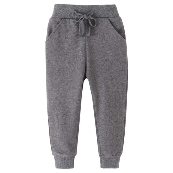 ersvoioy Boys Sweatpants with Pockets Elastic Waist Ankle Cuff Bottom Fleece Pants for School Loose baggy Daily Fall Winter Trousers Clothes