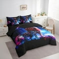 thumbnail image 3 of Castle Fairy Abstract Lion Wildlife Bedding Comforter Set,Cosmos Galaxy King Bedding Sets, 3 of 8