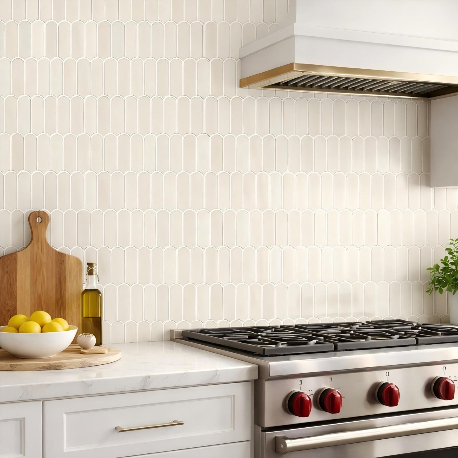 BEAUTYPEAK 11.8"x11.8" Peel and Stick Backsplash 10 Pack 3D Wall Tile for Kitchen, Bathroom, Beige